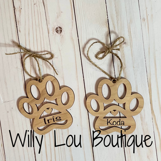 Paw Print Ornament